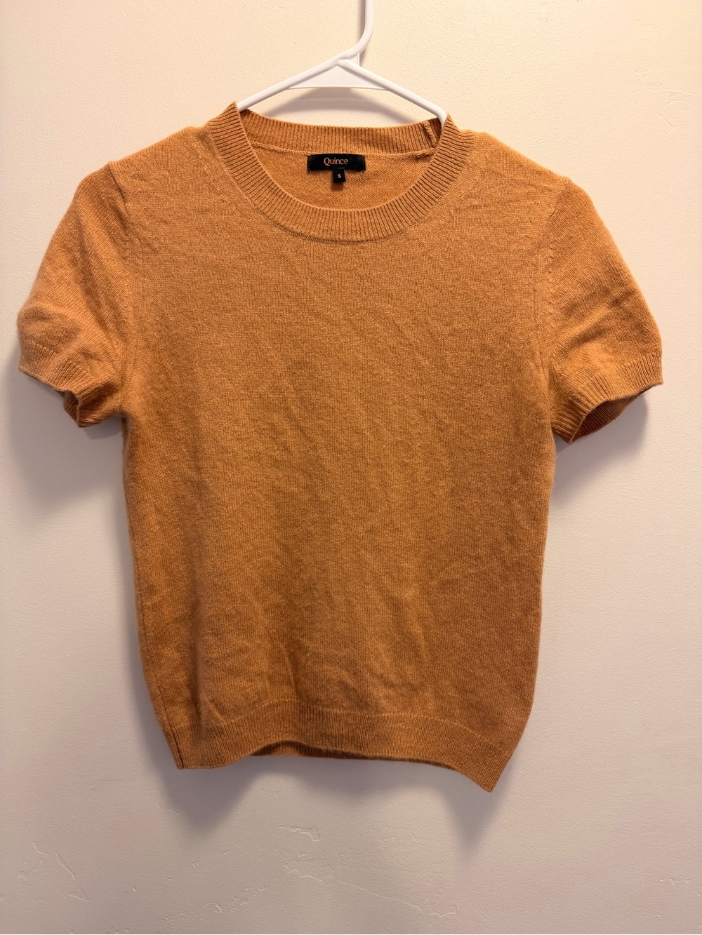 Quince Women’s Mongolian Cashmere Crewneck Sweater in Camel Tan Small - Picture 9 of 9